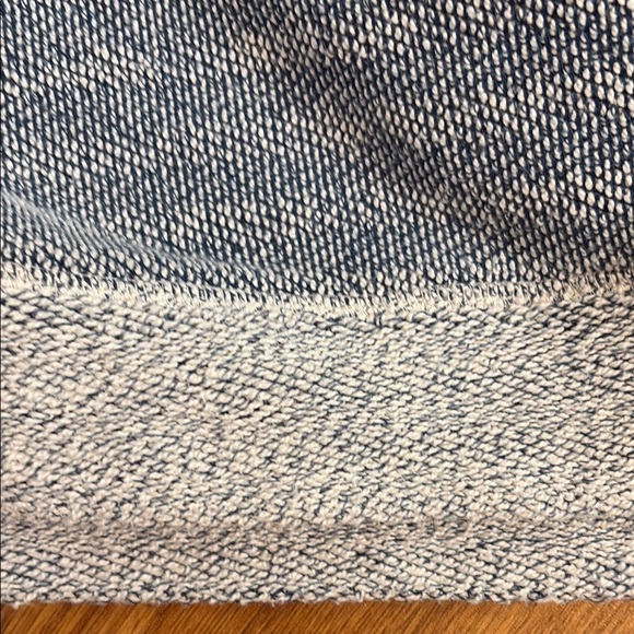 Faherty Blue and White Crew Neck Sweater with Ribbed Texture - Picture 7 of 7